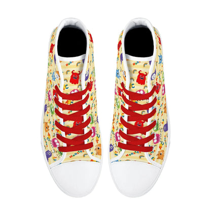 Lil Monsters Unisex High Top Canvas Shoes - Puppy's Aesthetics