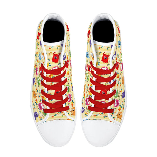 Lil Monsters Unisex High Top Canvas Shoes - Puppy's Aesthetics