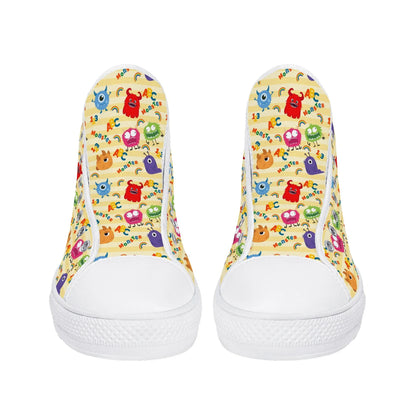 Lil Monsters Unisex High Top Canvas Shoes - Puppy's Aesthetics