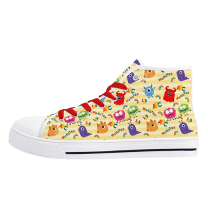 Lil Monsters Unisex High Top Canvas Shoes - Puppy's Aesthetics