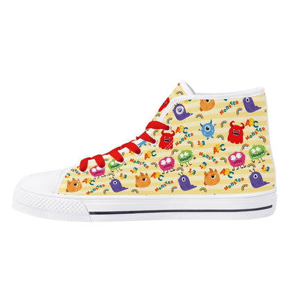 Lil Monsters Unisex High Top Canvas Shoes - Puppy's Aesthetics