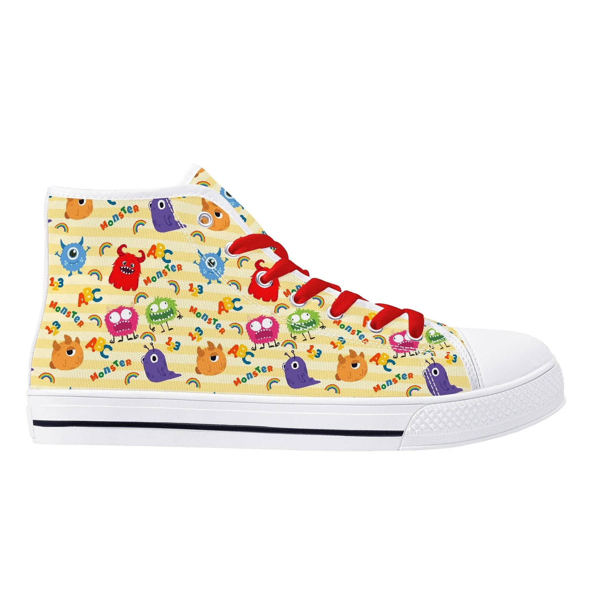 Lil Monsters Unisex High Top Canvas Shoes - Puppy's Aesthetics