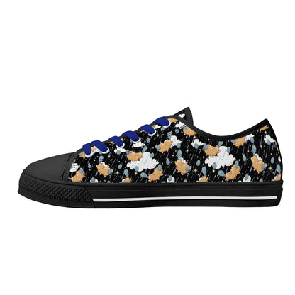 Starry Dreamfluff Unisex Low Top Canvas Shoes - Puppy's Aesthetics