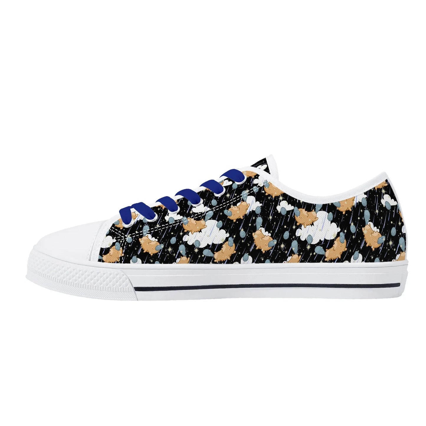 Starry Dreamfluff Unisex Low Top Canvas Shoes - Puppy's Aesthetics