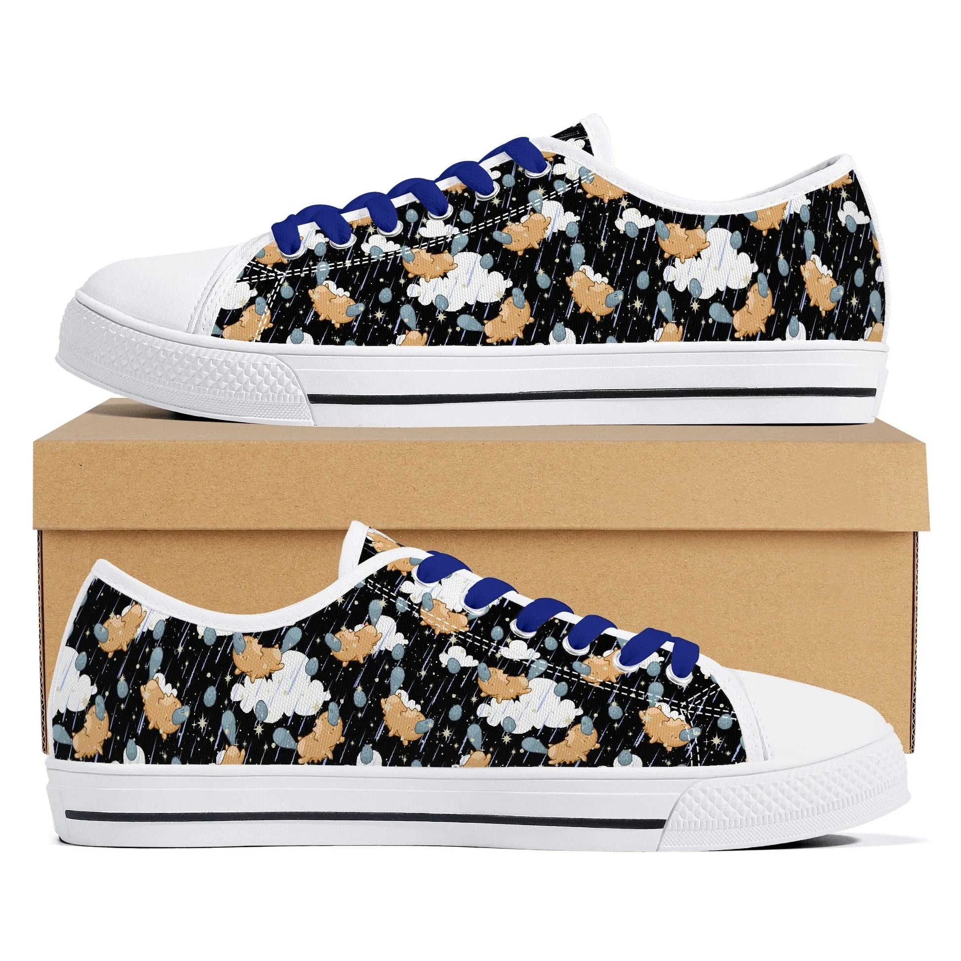Starry Dreamfluff Unisex Low Top Canvas Shoes - Puppy's Aesthetics