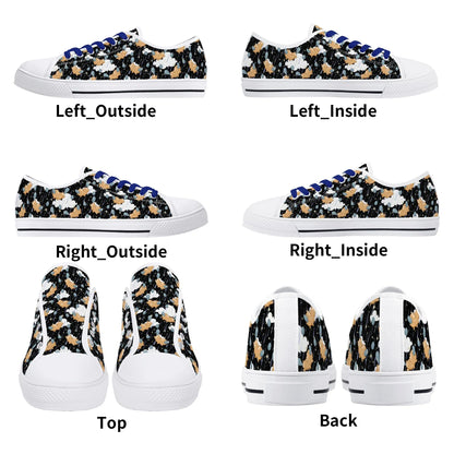 Starry Dreamfluff Unisex Low Top Canvas Shoes - Puppy's Aesthetics