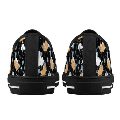 Starry Dreamfluff Unisex Low Top Canvas Shoes - Puppy's Aesthetics