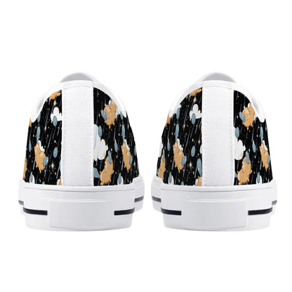 Starry Dreamfluff Unisex Low Top Canvas Shoes - Puppy's Aesthetics