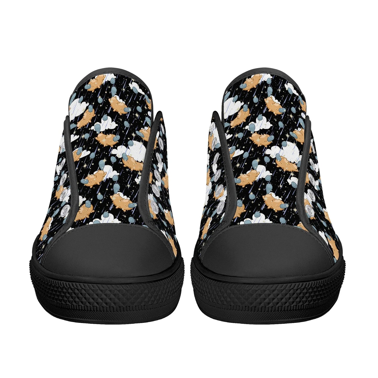 Starry Dreamfluff Unisex Low Top Canvas Shoes - Puppy's Aesthetics