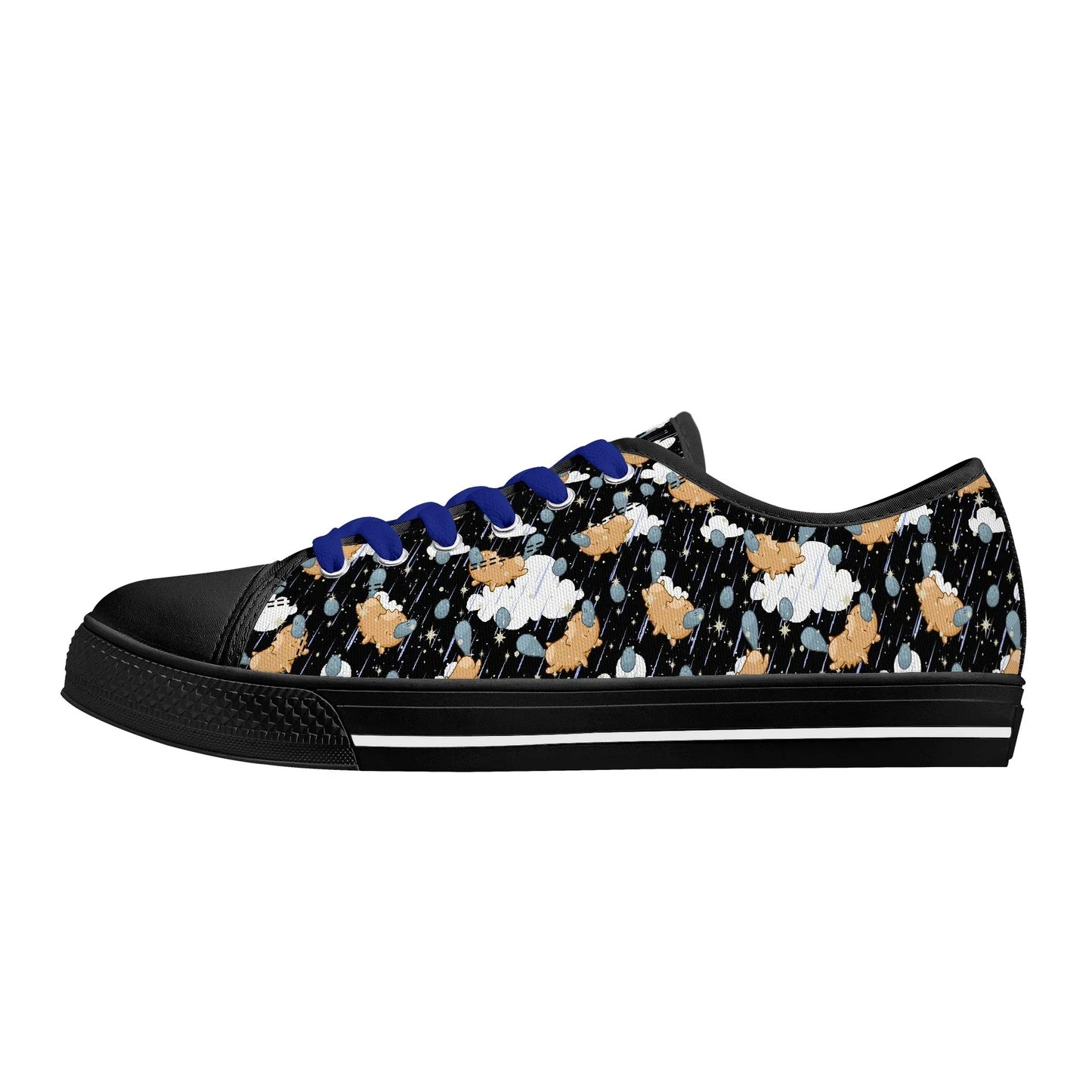 Starry Dreamfluff Unisex Low Top Canvas Shoes - Puppy's Aesthetics