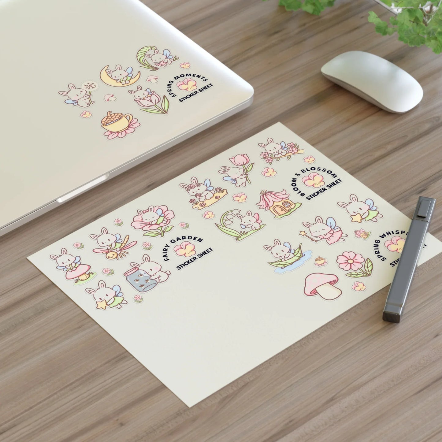 Spring Garden Sticker Sheet - Puppy's Aesthetics