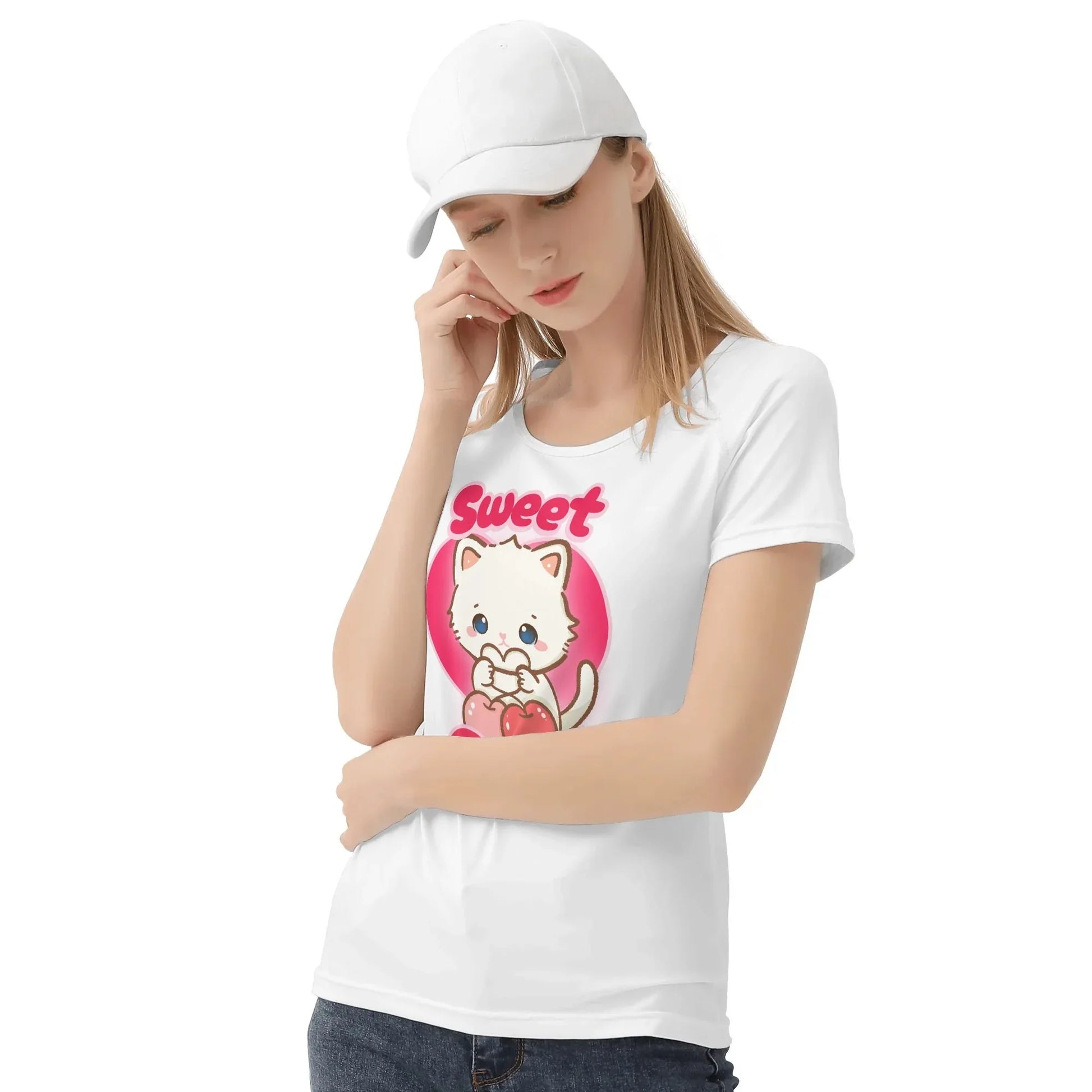 Sweet Cherry Kitty Soft Fit Tee - Puppy's Aesthetics