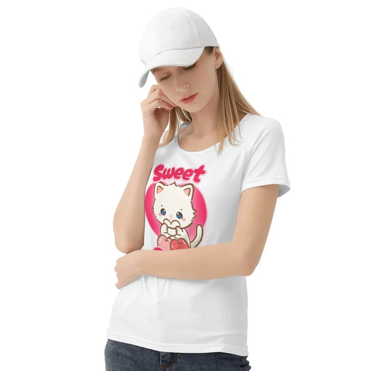 Sweet Cherry Kitty Soft Fit Tee - Puppy's Aesthetics