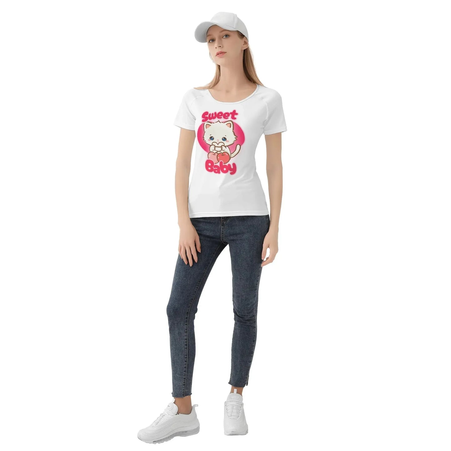 Sweet Cherry Kitty Soft Fit Tee - Puppy's Aesthetics