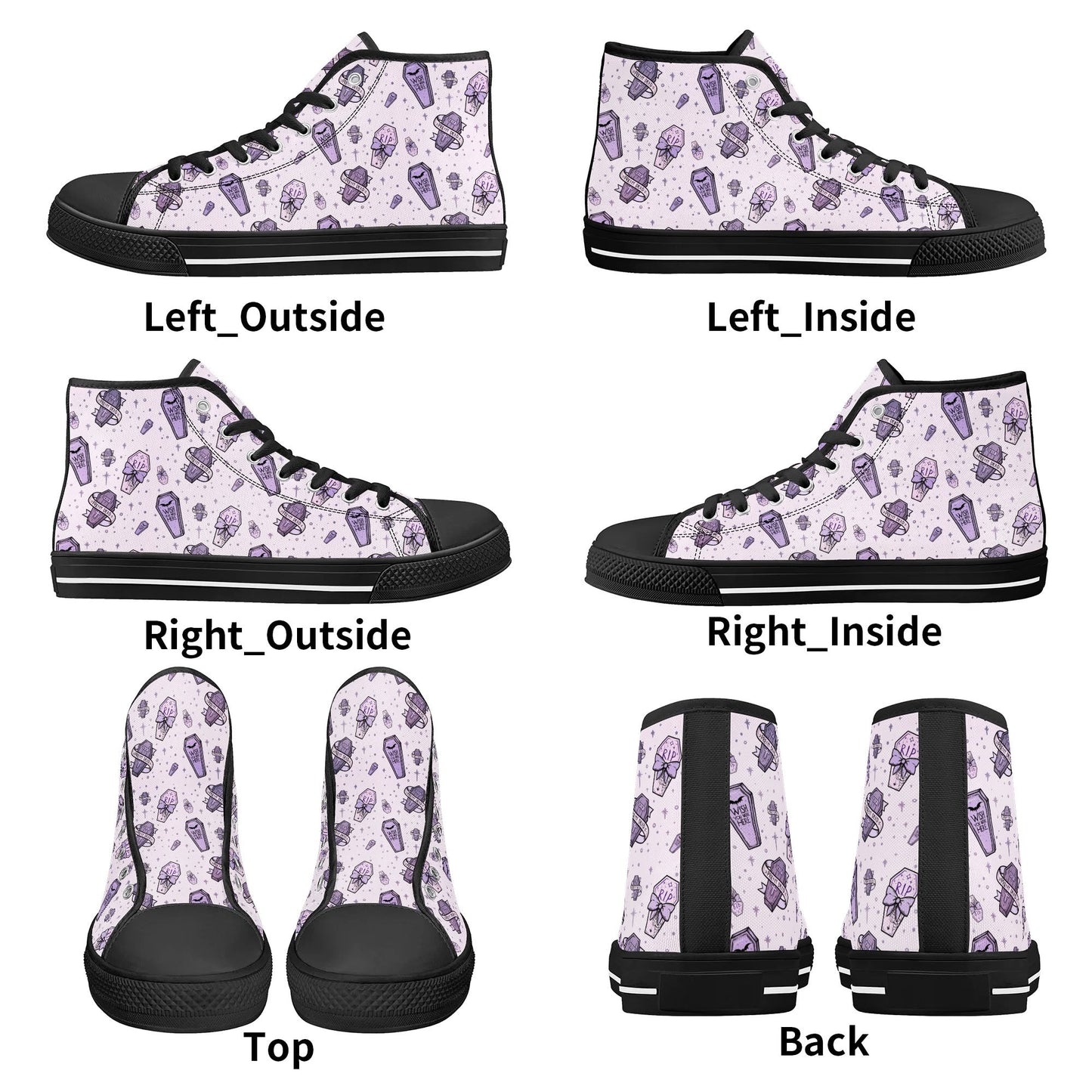 Pastel Pretty Dead Unisex Canvas High Tops