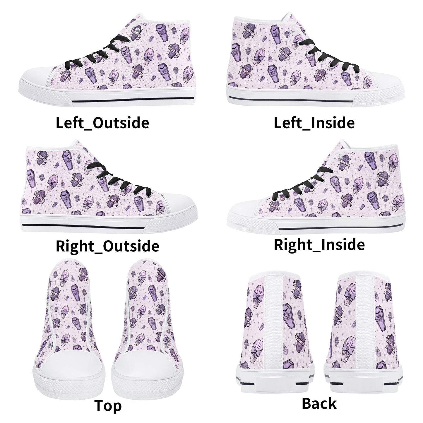 Pastel Pretty Dead Unisex Canvas High Tops