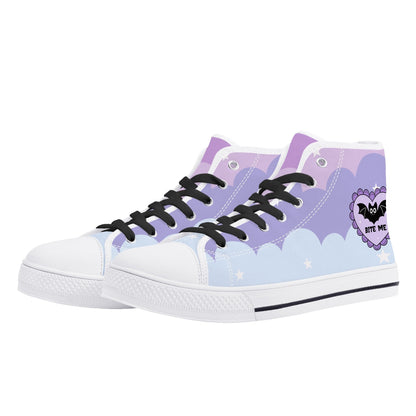 Bite Me Bat Heart Unisex High Tops