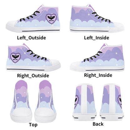 Bite Me Bat Heart Unisex High Tops