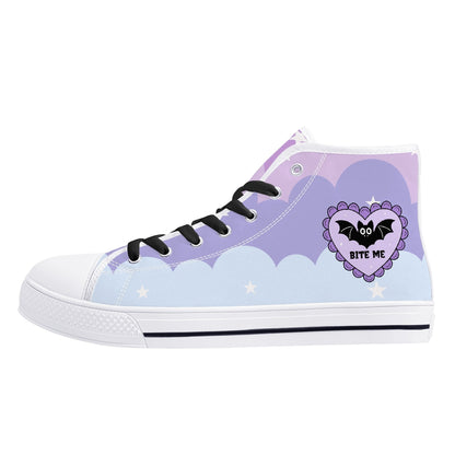 Bite Me Bat Heart Unisex High Tops