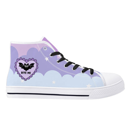 Bite Me Bat Heart Unisex High Tops