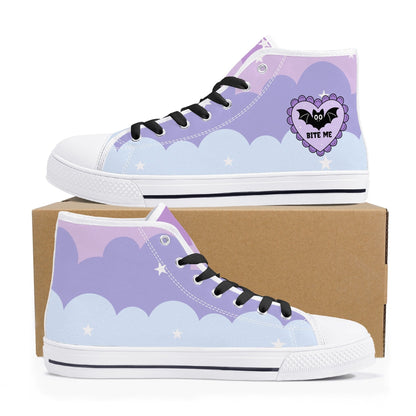Bite Me Bat Heart Unisex High Tops