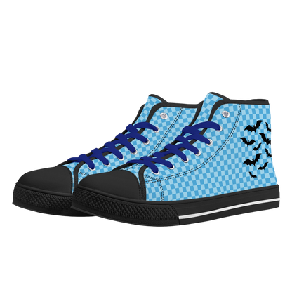 Batty Checkered Unisex Canvas High Tops