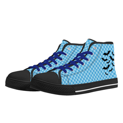Batty Checkered Unisex Canvas High Tops