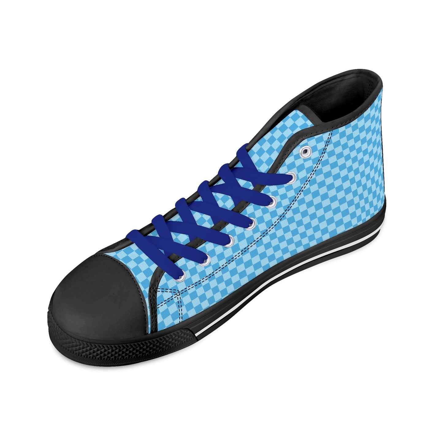 Batty Checkered Unisex Canvas High Tops