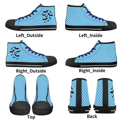 Batty Checkered Unisex Canvas High Tops
