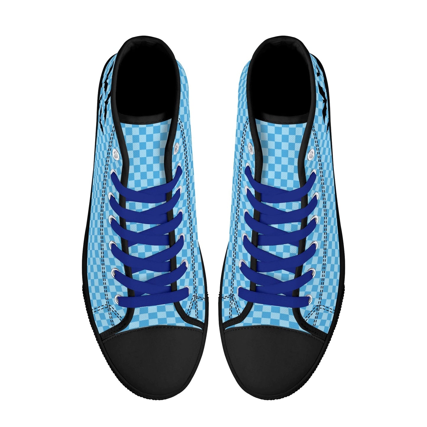 Batty Checkered Unisex Canvas High Tops