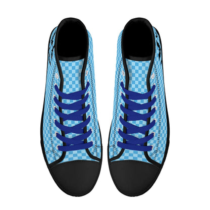 Batty Checkered Unisex Canvas High Tops