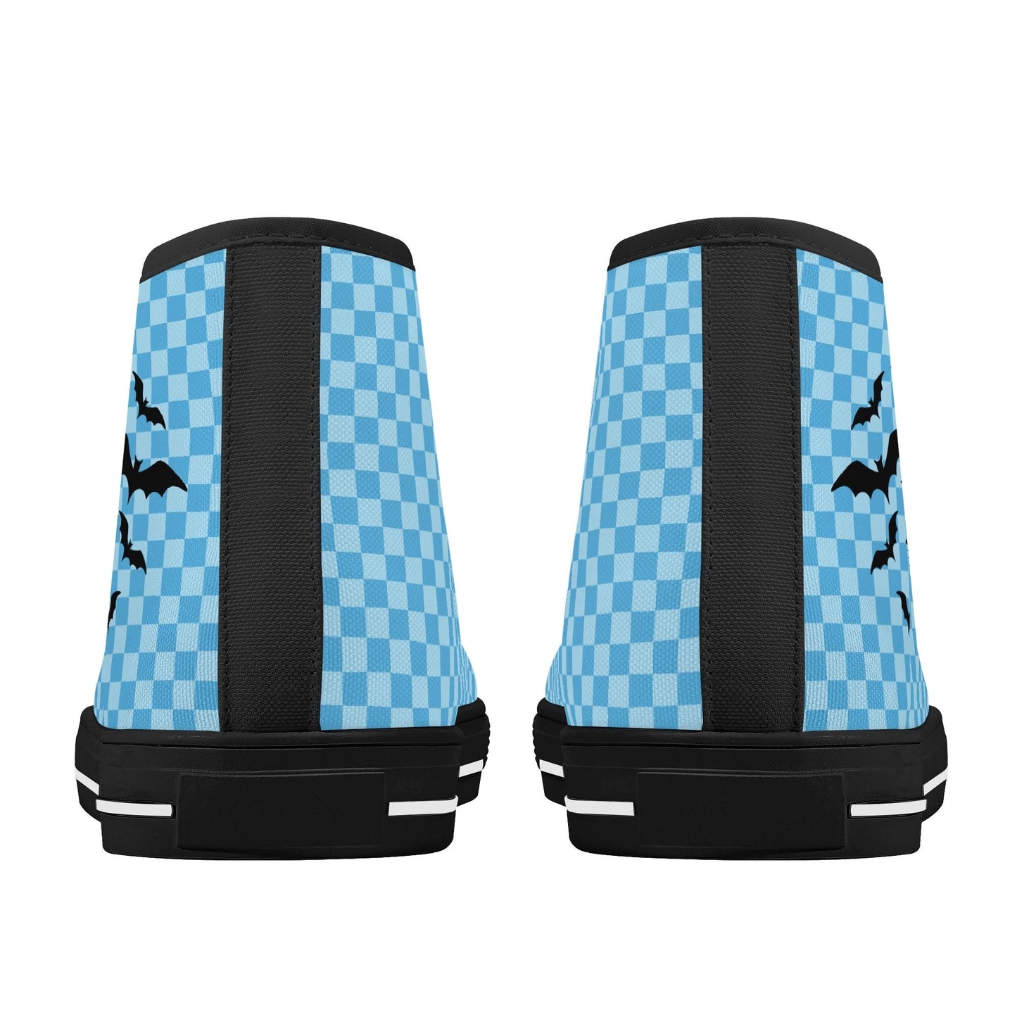 Batty Checkered Unisex Canvas High Tops