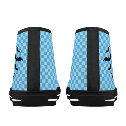 Batty Checkered Unisex Canvas High Tops