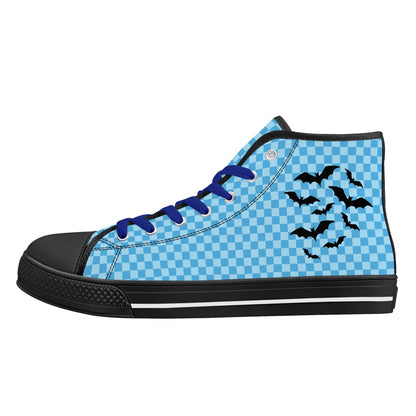 Batty Checkered Unisex Canvas High Tops