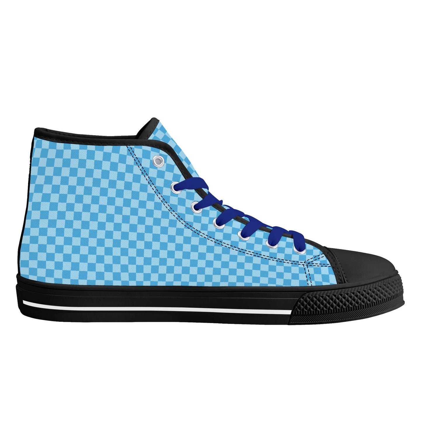 Batty Checkered Unisex Canvas High Tops