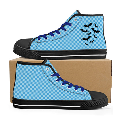 Batty Checkered Unisex Canvas High Tops