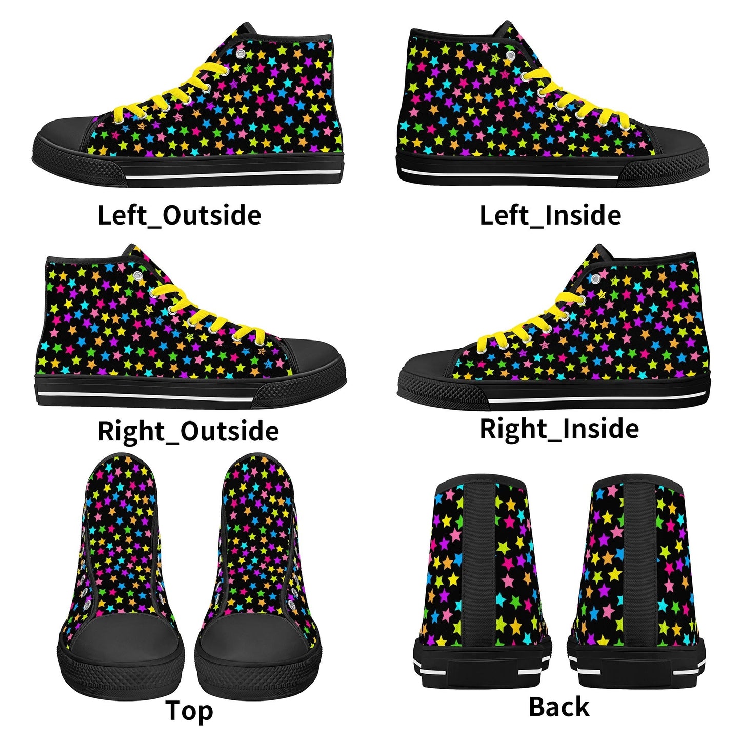 Starfall Chaos Canvas Unisex High Tops
