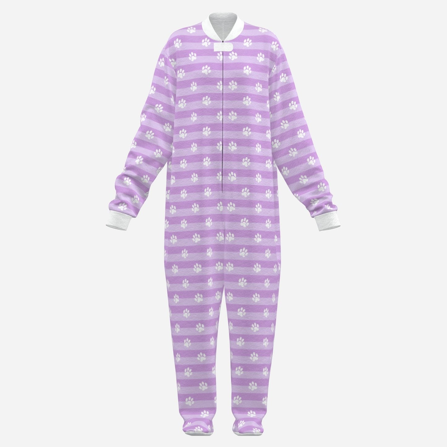 Lavender Puppy Paws Footie CuddleSuit