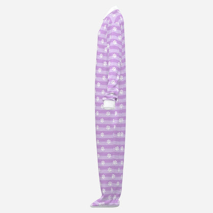 Lavender Puppy Paws Footie CuddleSuit
