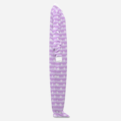 Lavender Puppy Paws Footie CuddleSuit