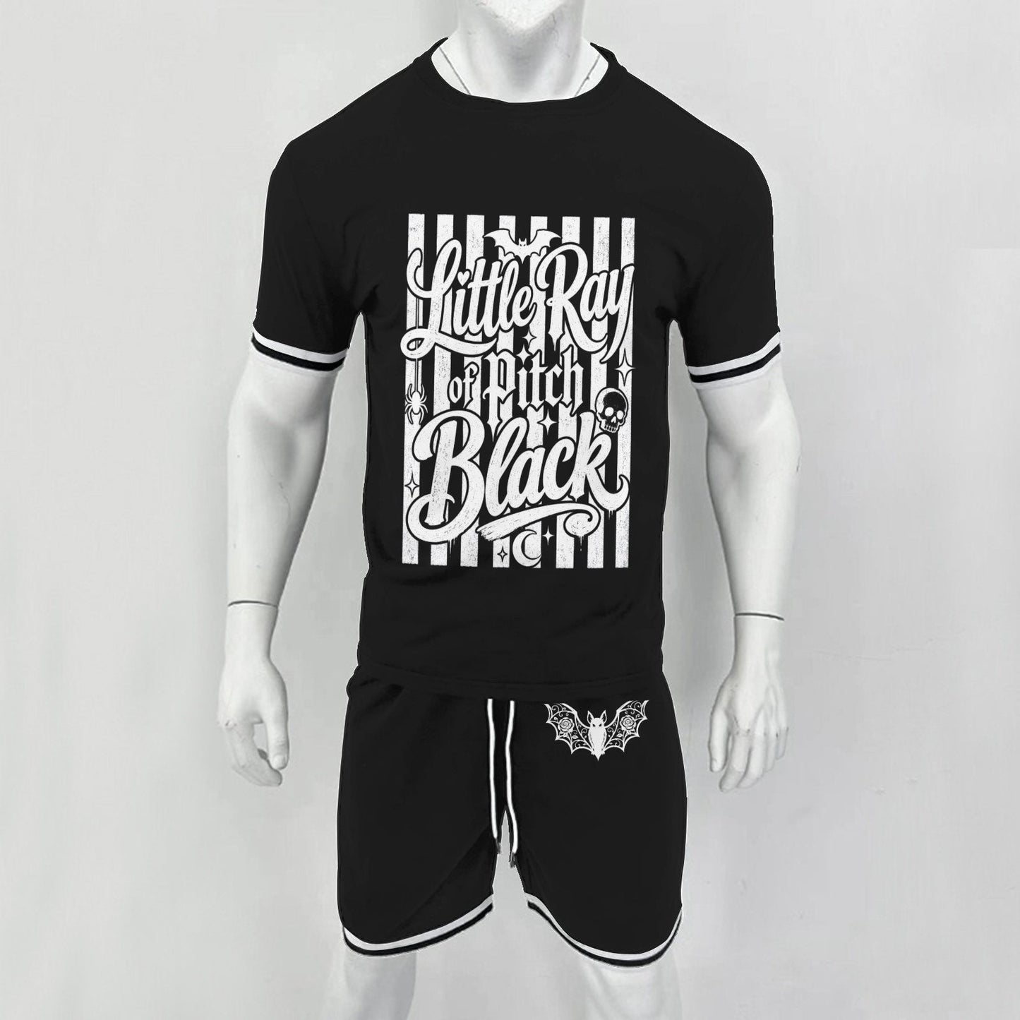 Little Ray of Pitch Black Tee & Shorts Set