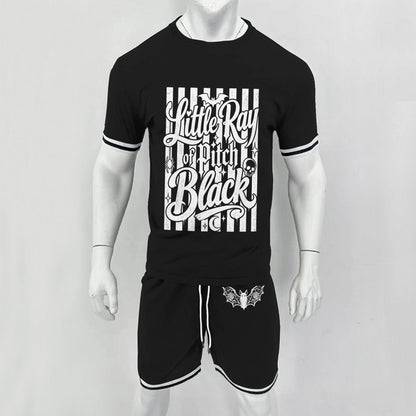 Little Ray of Pitch Black Tee & Shorts Set
