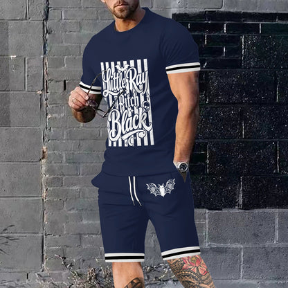 Little Ray of Pitch Black Tee & Shorts Set