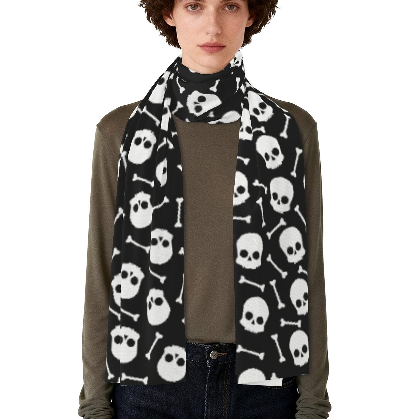 Skull & Bones Cozy Scarf