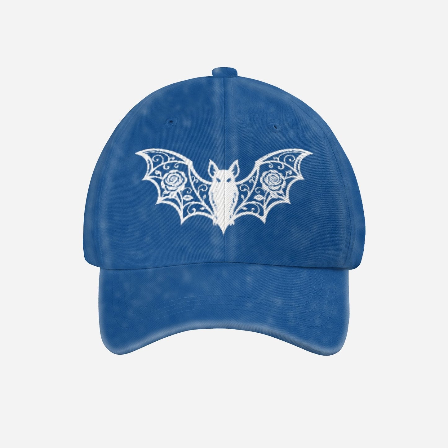Midnight Rose Bat Washed Denim Cap