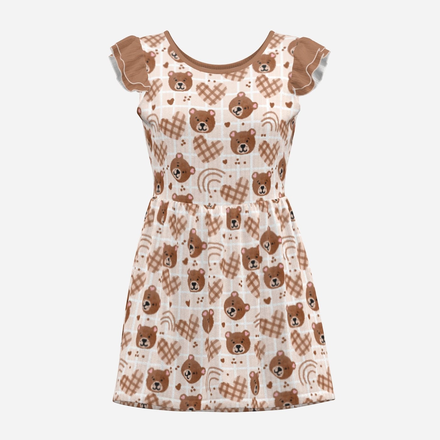 Cinnamon Bear Playsuit CuddleDress | Built-In Brief & Snap Closure