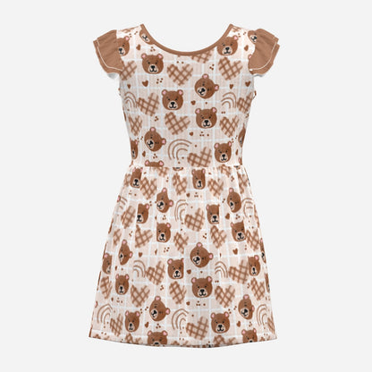 Cinnamon Bear Playsuit CuddleDress | Built-In Brief & Snap Closure