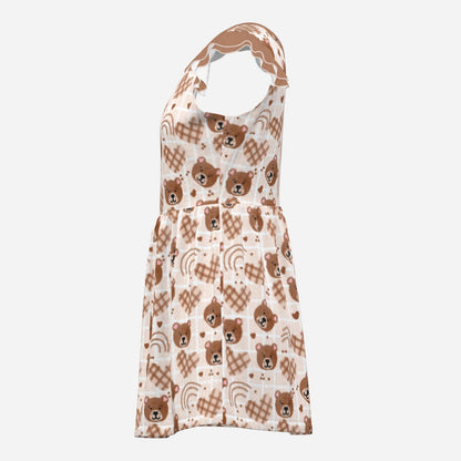 Cinnamon Bear Playsuit CuddleDress | Built-In Brief & Snap Closure