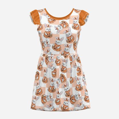 Pumpkin Bun Playsuit CuddleDress | Built-In Brief & Snap Closure