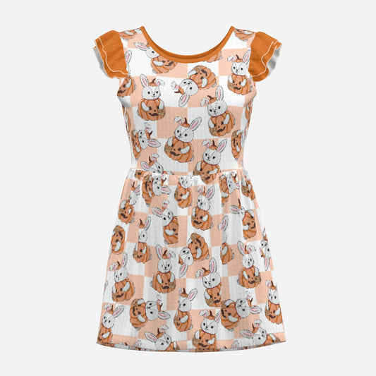 Pumpkin Bun Playsuit CuddleDress | Built-In Brief & Snap Closure